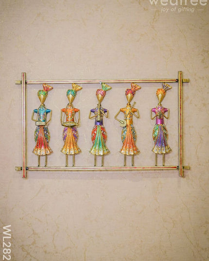 Metal Hand Painted Musicians On Frame - Wl2825 Decor Hanging