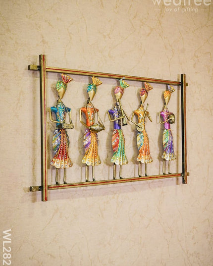 Metal Hand Painted Musicians On Frame - Wl2825 Decor Hanging