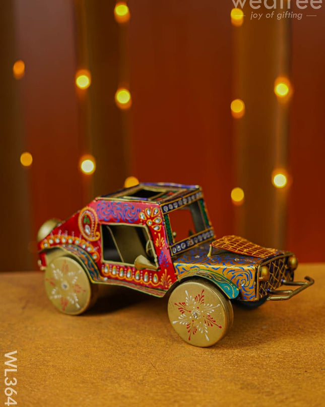Metal Handpainted Jeep - Wl3643 Decor Showpiece