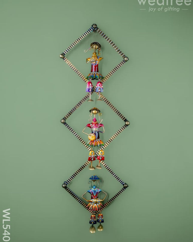 Metal Handpainted Musician on Frame - 36 inch - WL5406 - Metal Decor Hanging