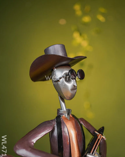 Metal Handpainted Musician Set Of 3 - Wl4719 Decor Showpiece