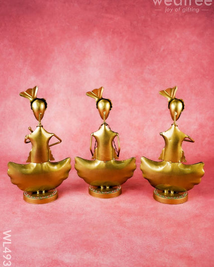 Metal Handpainted Musician - Set of 3 - WL4931 - Metal Decor Showpiece
