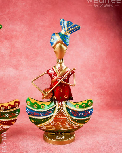Metal Handpainted Musician - Set of 3 - WL4931 - Metal Decor Showpiece