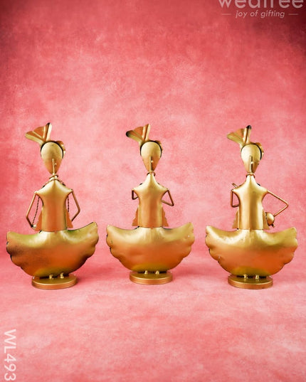 Metal Handpainted Musician - Set of 3 - WL4931 - Metal Decor Showpiece