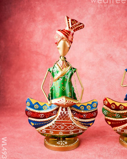 Metal Handpainted Musician - Set of 3 - WL4931 - Metal Decor Showpiece