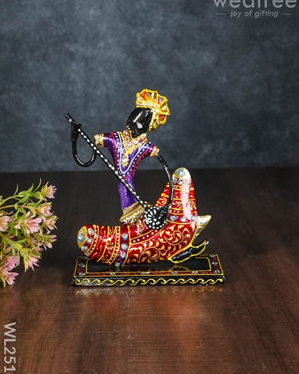 Metal Handpainted Musician Showpiece (Set Of 3) - Wl2514 Decor