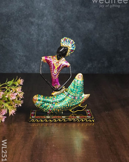 Metal Handpainted Musician Showpiece (Set Of 3) - Wl2514 Decor