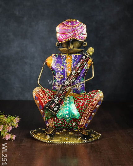 Metal Handpainted Musician Showpieces (Set Of 3) - Wl2512 Decor Showpiece