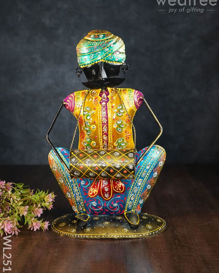 Metal Handpainted Musician Showpieces (Set Of 3) - Wl2512 Decor Showpiece