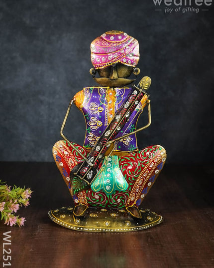 Metal Handpainted Musician Showpieces (Set Of 3) - Wl2512 Decor Showpiece