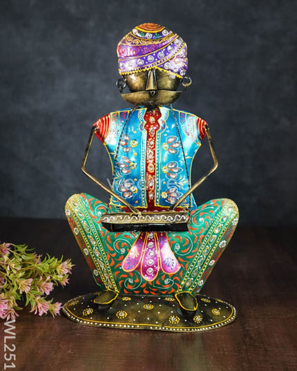 Metal Handpainted Musician Showpieces (Set Of 3) - Wl2512 Decor Showpiece