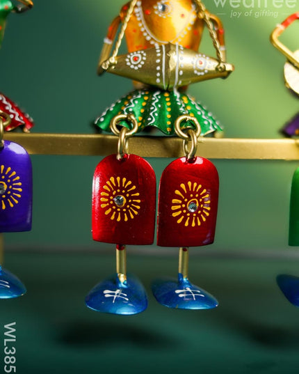 Metal Handpainted Musicians on Swing - WL3856 Metal Decor Showpiece