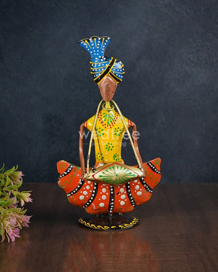 Metal Handpainted Musicians - Set Of 3 Wl2927 Decor Showpiece