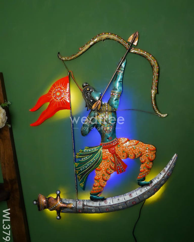 Metal Handpainted Ram Wall Hanging - Wl3794 Decor