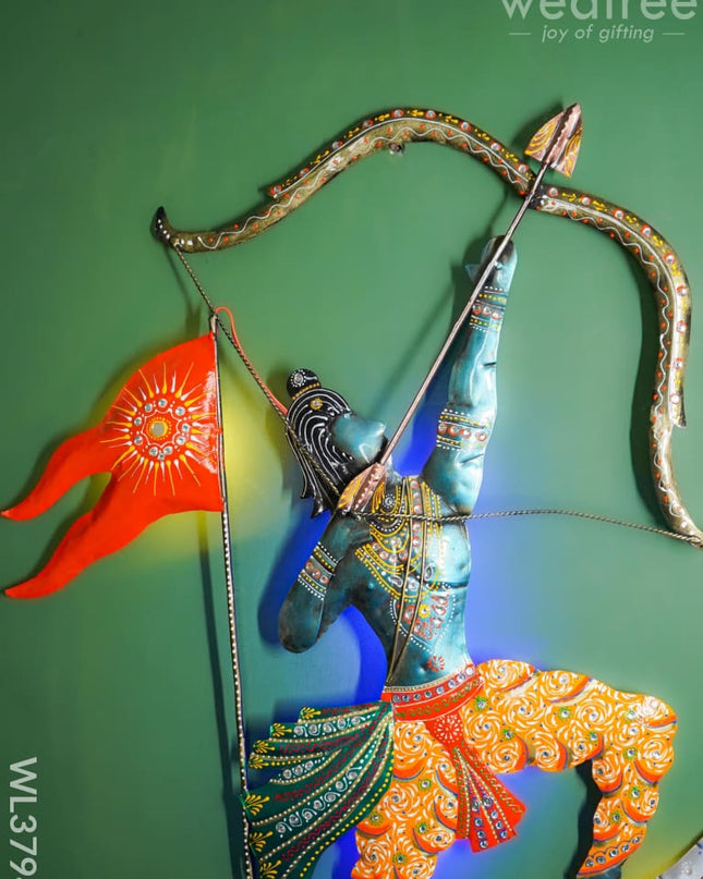 Metal Handpainted Ram Wall Hanging - Wl3794 Decor