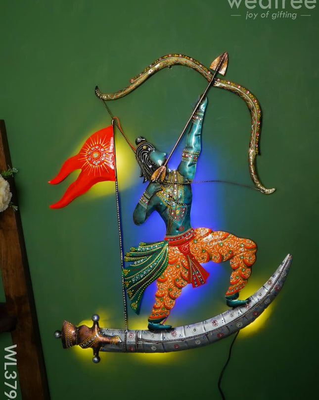 Metal Handpainted Ram Wall Hanging - Wl3794 Decor