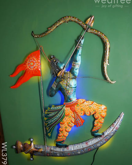 Metal Handpainted Ram Wall Hanging - Wl3794 Decor