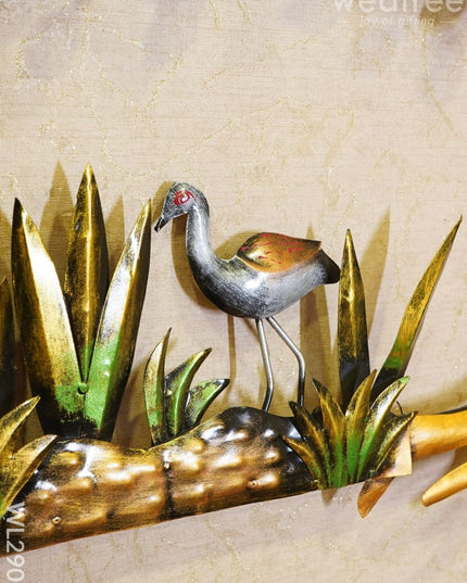 Metal Handpainted Tree With Cranes - Wl2902 Decor Hanging