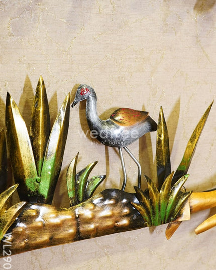 Metal Handpainted Tree With Cranes - Wl2902 Decor Hanging