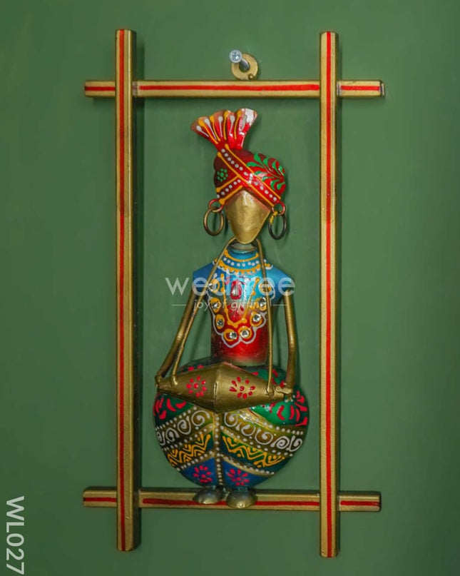 Metal Handpainted Wall Hanging Musician Frame - Set Of 3 Wl0279 Decor