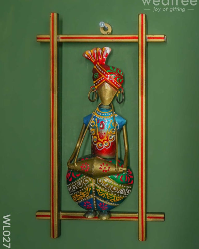 Metal Handpainted Wall Hanging Musician Frame - Set Of 3 Wl0279 Decor