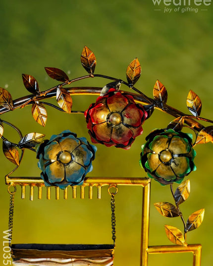 Metal Lamp With Water Fountain - Wl0358 Decor Showpiece