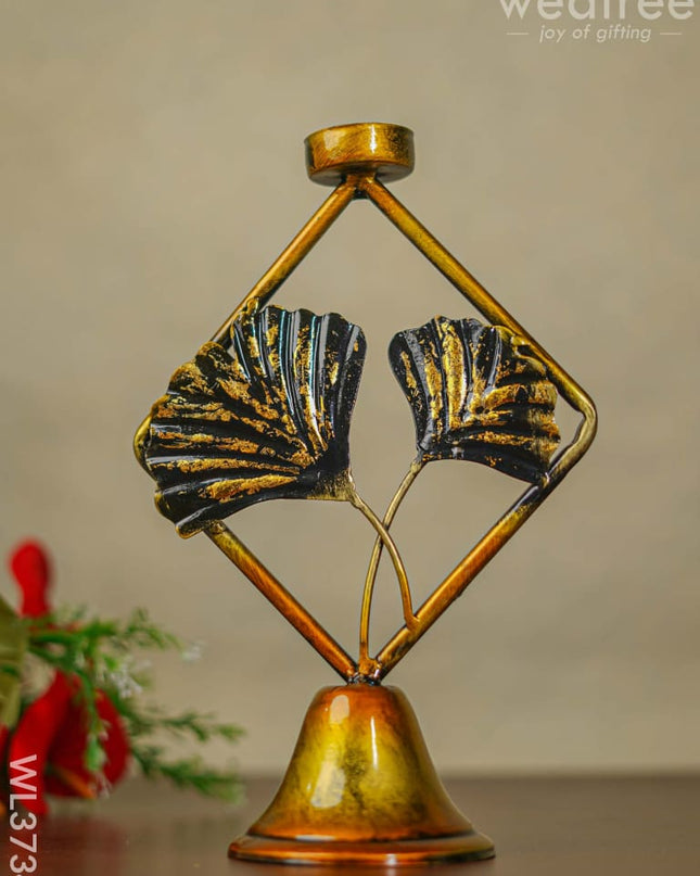 Metal Leaf T Light Holder - Wl3734 Decor Utility