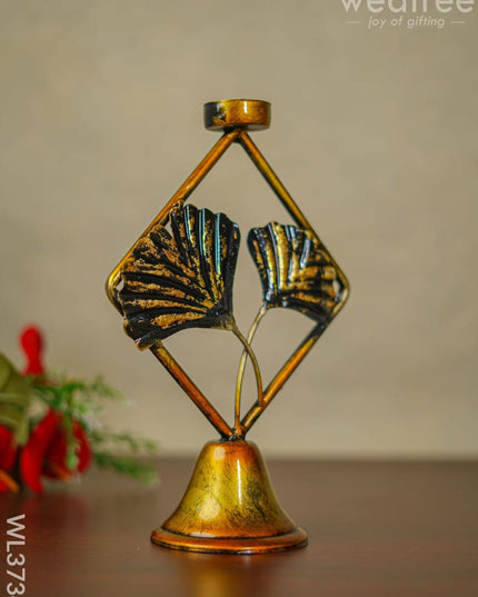 Metal Leaf T Light Holder - Wl3734 Decor Utility