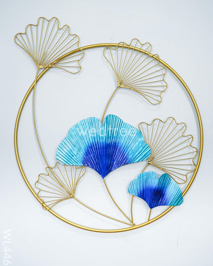 Metal Leaves Round Wall Hanging - Wl4467 Decor