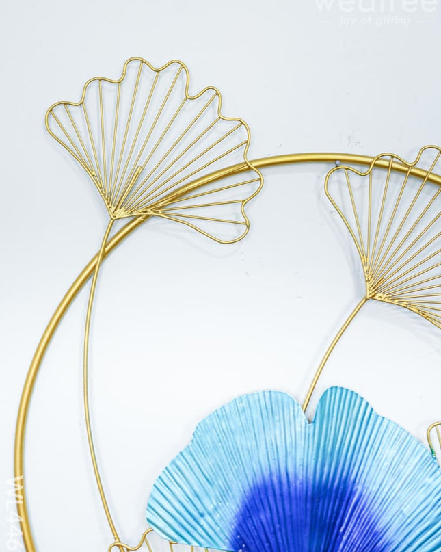 Metal Leaves Round Wall Hanging - Wl4467 Decor