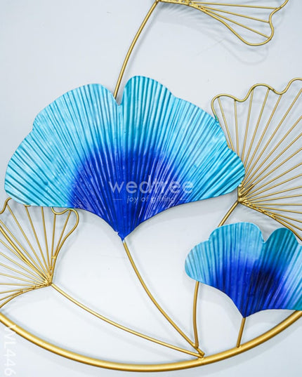 Metal Leaves Round Wall Hanging - Wl4467 Decor