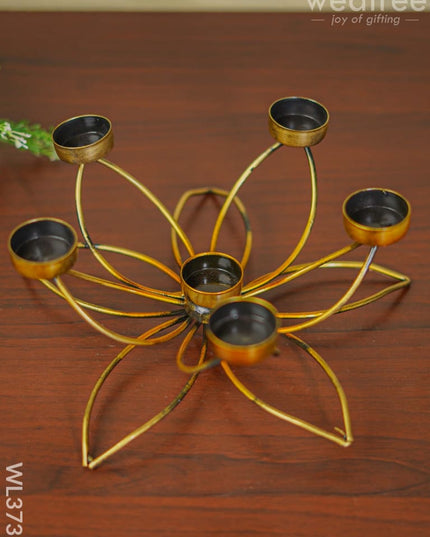 Metal Lotus Shape 6 T Light Holder - Wl3731 Decor Utility
