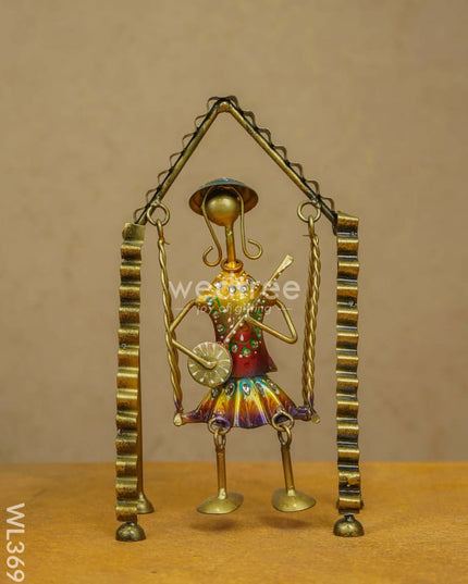 Metal Leg Moving Musicians - Set Of 3 Wl3695 Decor Showpiece