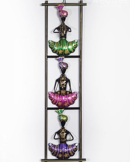 Metal Musicians Wall Hanging Panel - Black - WL0268-2 Metal Decor Hanging