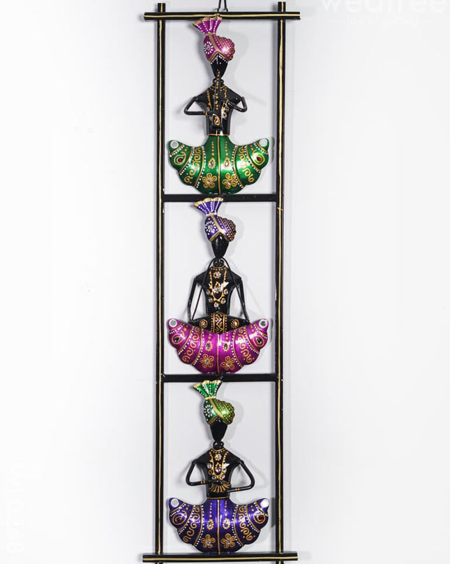 Metal Musicians Wall Hanging Panel - Black - WL0268-2 Metal Decor Hanging