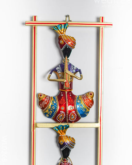 Metal Musicians Wall Hanging Panel - Gold - WL0268-1 Metal Decor Hanging