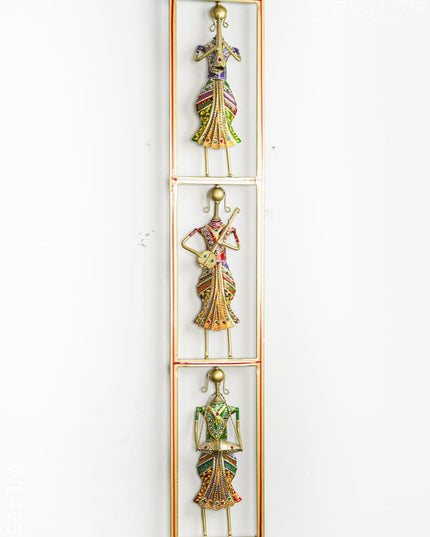 Metal Musicians Wall Hanging Panel - Gold - WL4934 Metal Decor Hanging