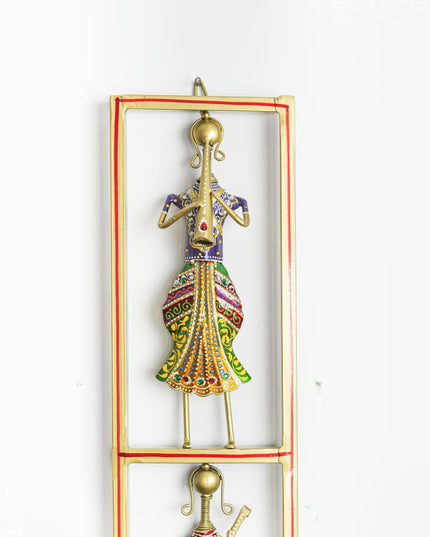 Metal Musicians Wall Hanging Panel - Gold - WL4934 Metal Decor Hanging