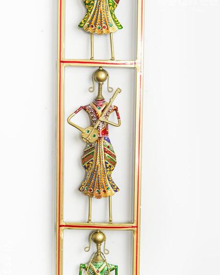 Metal Musicians Wall Hanging Panel - Gold - WL4934 Metal Decor Hanging