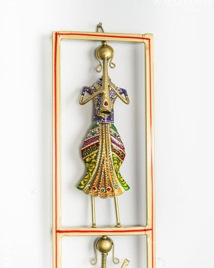 Metal Musicians Wall Hanging Panel - Gold - WL4934 Metal Decor Hanging