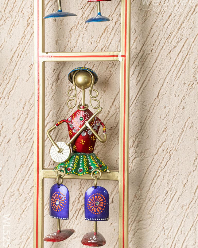 Metal Musicians Wall Hanging Panel - Gold - WL5251 - Metal Decor Hanging