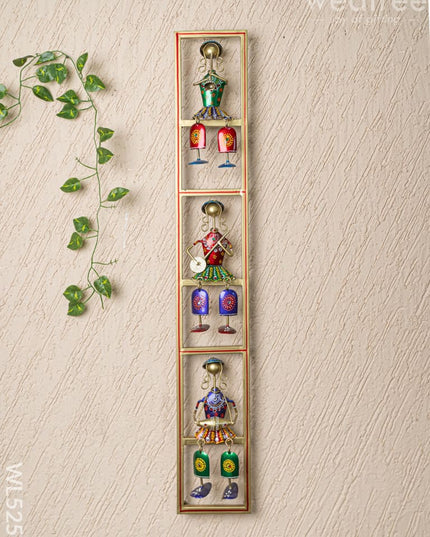 Metal Musicians Wall Hanging Panel - Gold - WL5251 - Metal Decor Hanging
