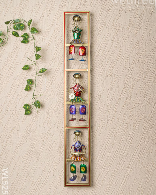 Metal Musicians Wall Hanging Panel - Gold - WL5251 - Metal Decor Hanging