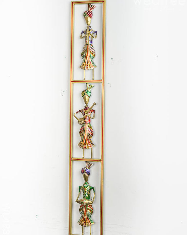 Metal Musicians Wall Hanging Panel - WL4935 Metal Decor Hanging