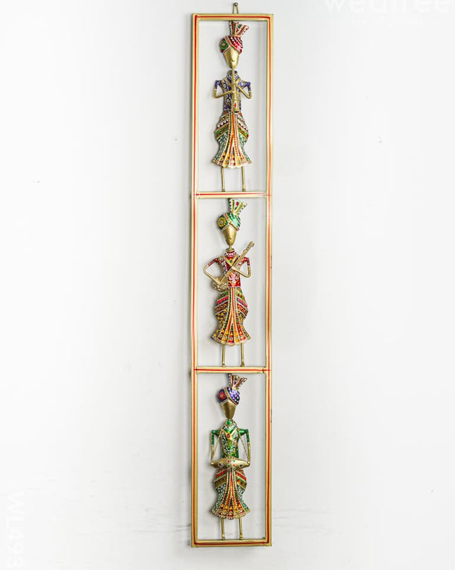 Metal Musicians Wall Hanging Panel - WL4935 Metal Decor Hanging
