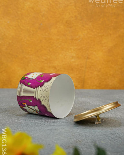 Brass Pichwai Dry Fruit Jar With Lid - Wbg1369 Box Rg