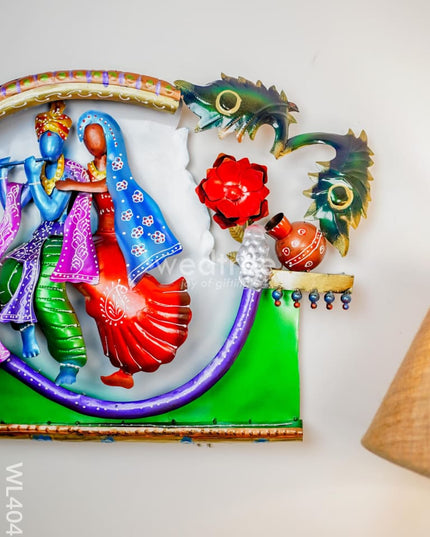 Metal Radha-Krishna Decorative Wall Hanging - Wl4048 Decor Showpiece
