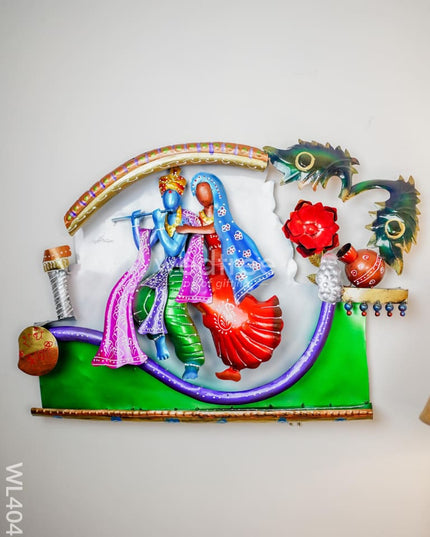 Metal Radha-Krishna Decorative Wall Hanging - Wl4048 Decor Showpiece