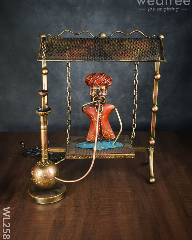 Metal Rajasthani Man On Swing - Wl2584 Decor Showpiece