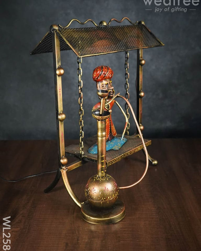 Metal Rajasthani Man On Swing - Wl2584 Decor Showpiece